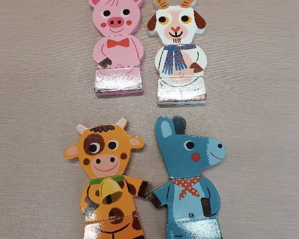 Lot De 8 Aimants Animaux De La Ferme - Neufs, Déco Frigo Enfant