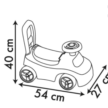 porteur rouge bleu Maestro smoby avec canne pour pousser