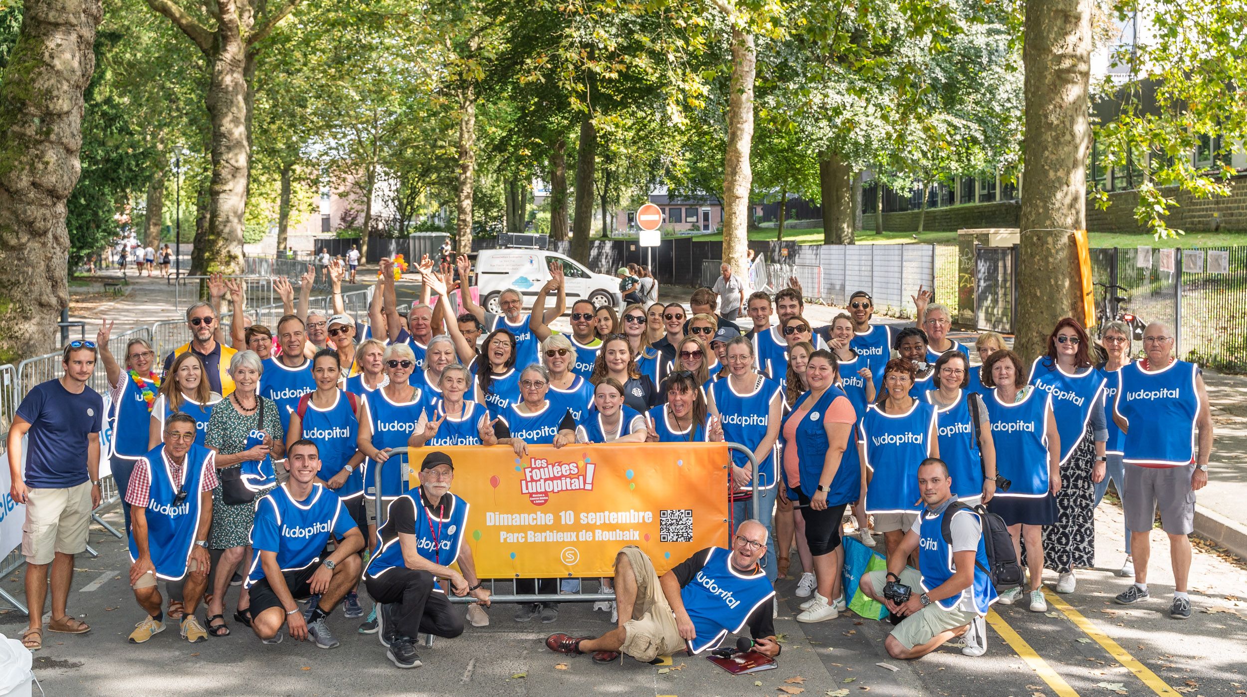 Photo des bénévoles des Foulées Ludopital 2023