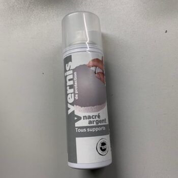 spray vernis nacre argent tout support