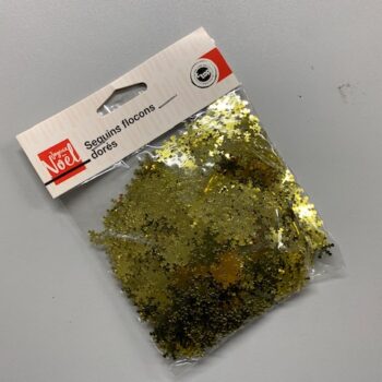 sequins flocons dores