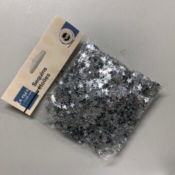 sequins mini etoiles argent