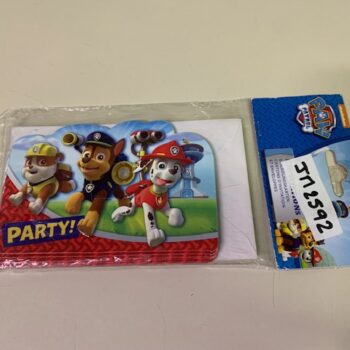 8 carte invitation + enveloppe PatPatrouille