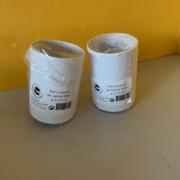 lot 2 pots a crayon en carton a colorier