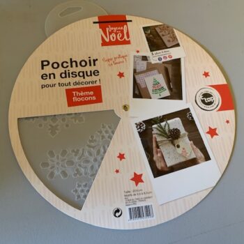Pochoir en disque theme Noel
