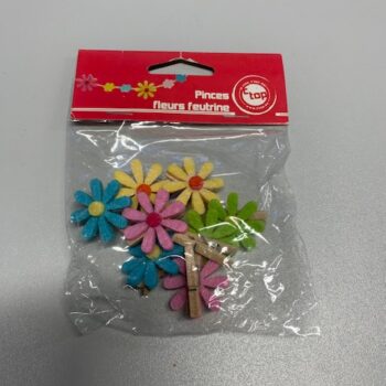 Pinces Fleurs feutrine