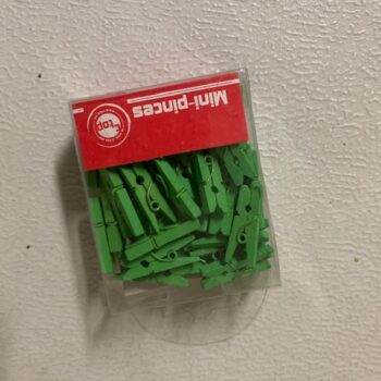 Boite mini pinces bois vert