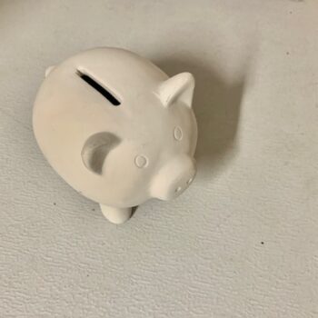 Tirelire cochon en terre a décorer