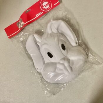 Lot de 4 masques lapin papier a élastique