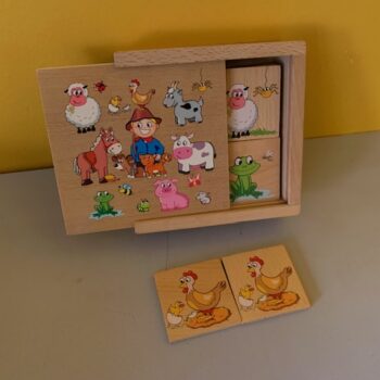 memo animaux ferme bois.