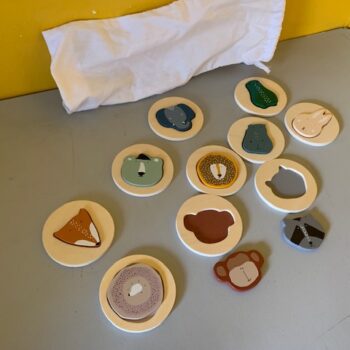 Duo formes animaux bois.