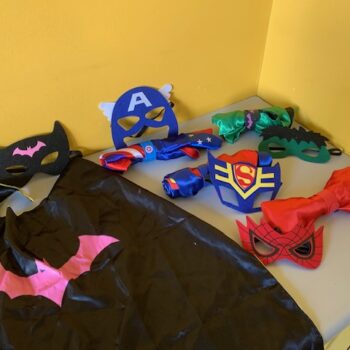 lot cape et masque super heros