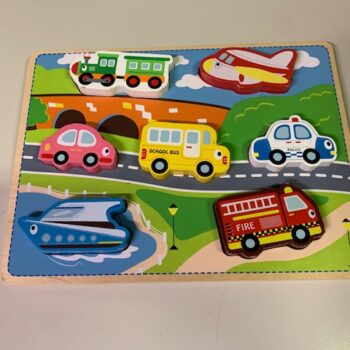 puzzle 7 formes transports bois