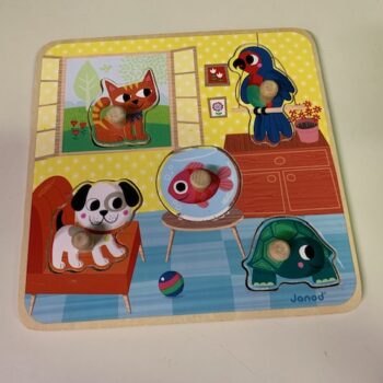 puzzle 5 formes animaux domestiques JANOD