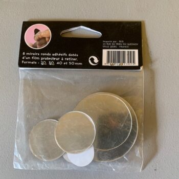 lot 8 minis-Miroirs Adhesif Rond
