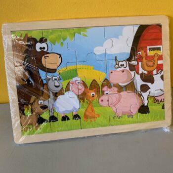 PUZZLE BOIS ANIMAUX DE LA FERME